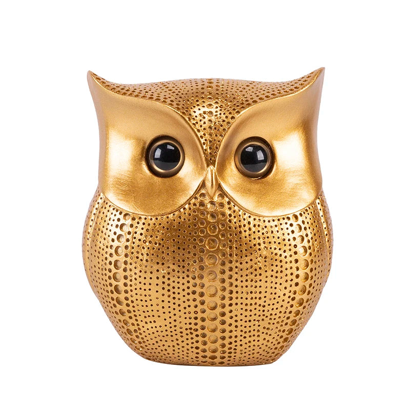 Nordic Style Owls Ornament, Resin Craft Bird