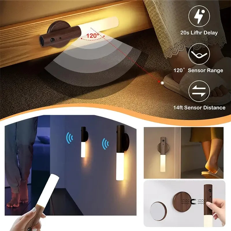 Smart Motion Sensor Night Light LED Rechargeable