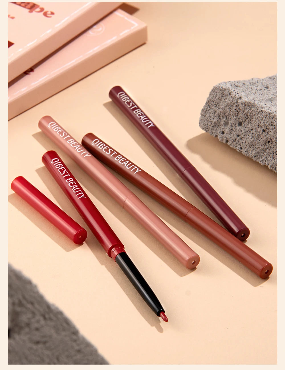 12pcs Lip Liner Pencil Set Matte Nude Contour
