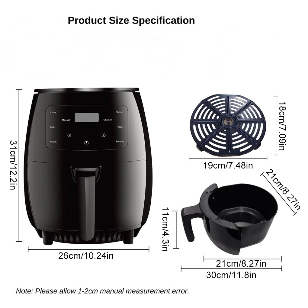 6L Air fryer Multi-functional intelligent touch screen