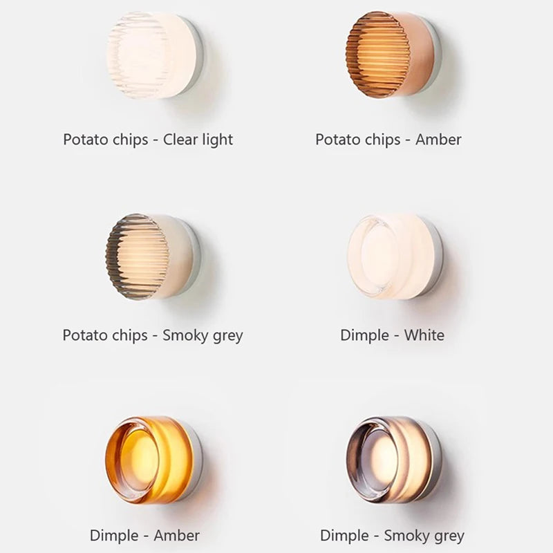 Modern LED Wall Lamp Living Room Amber Jelly