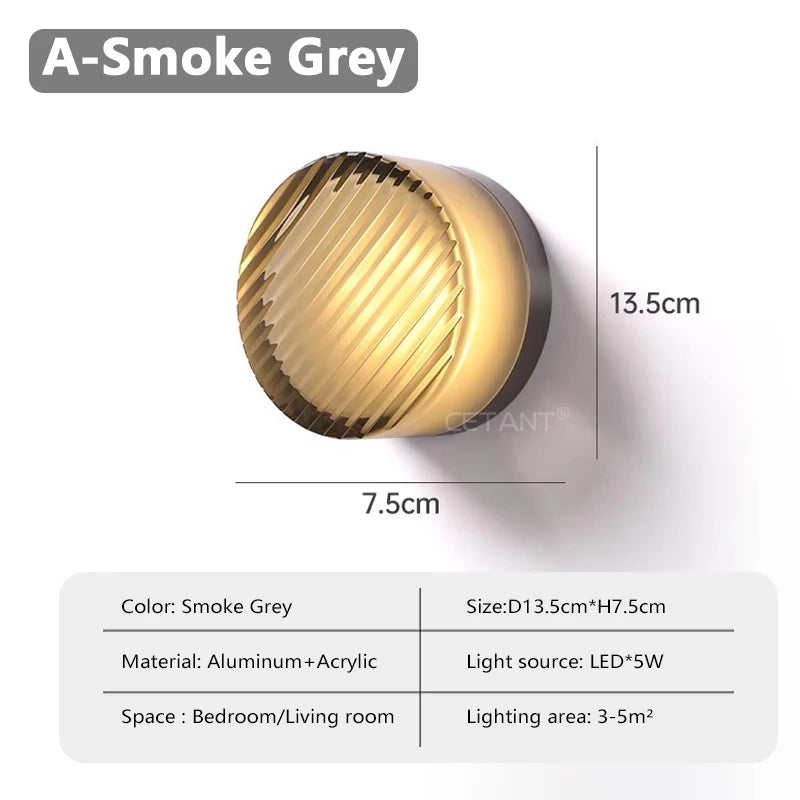 Modern LED Wall Lamp Living Room Amber Jelly