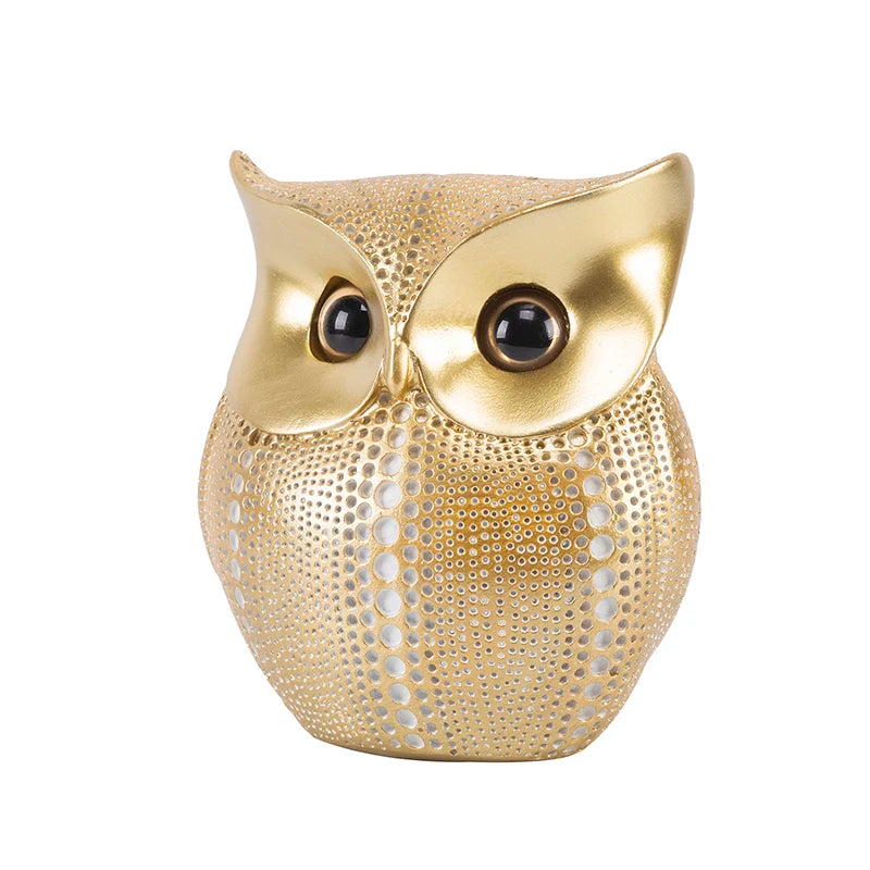 Nordic Style Owls Ornament, Resin Craft Bird