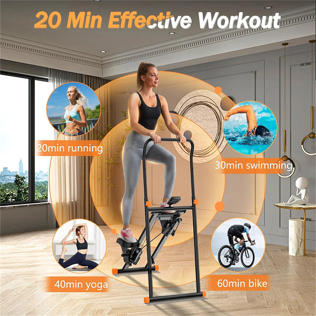 Multifunctional household stair climbing machine